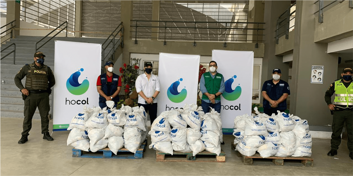En alianza con Hocol, entregamos mas de 5mil kits de ayudas alimentarias